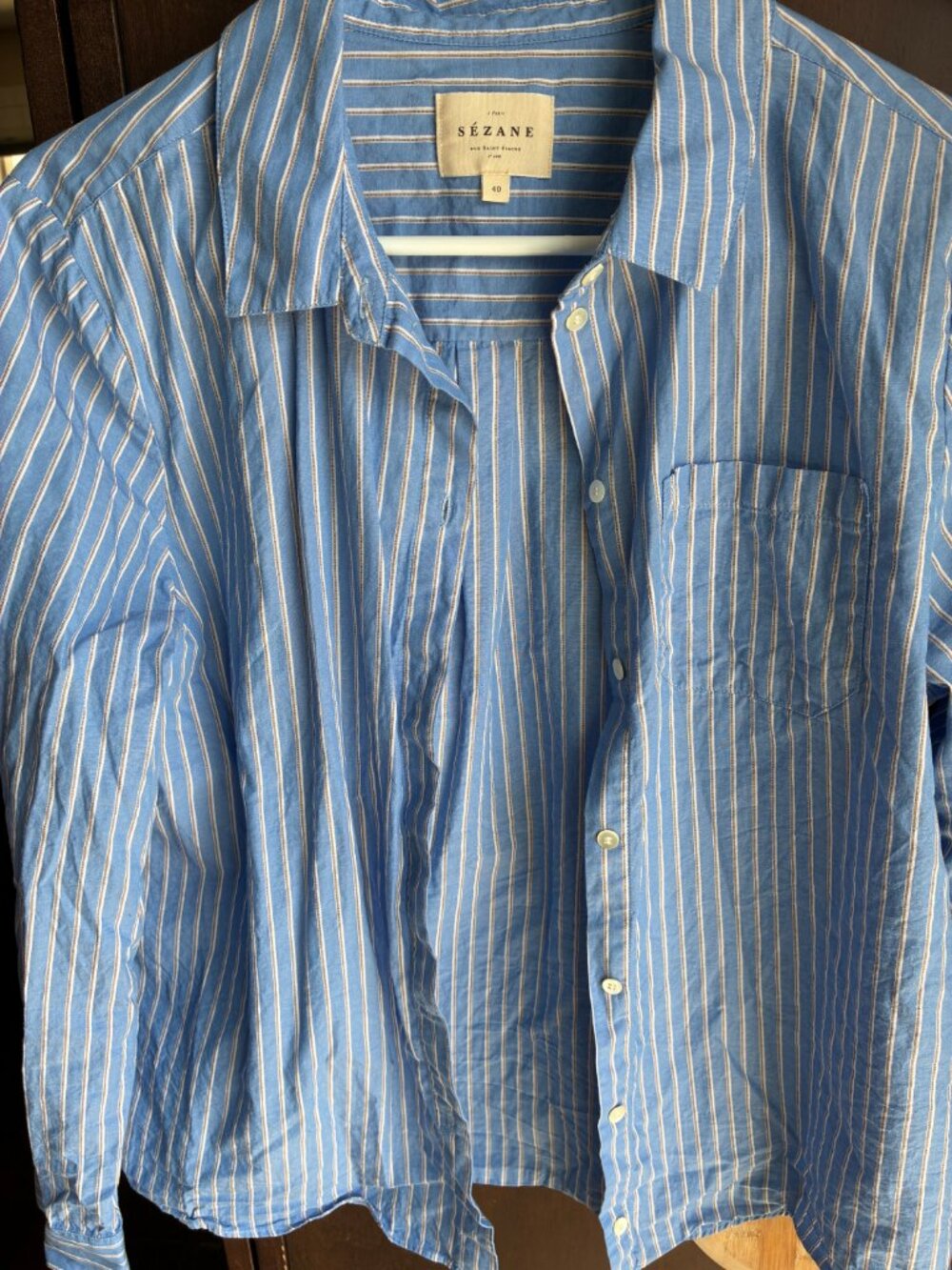 Sezane Tomboy Shirt - size 40 - Picture 3 of 4